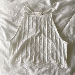 Free people all your love lace trim crop top